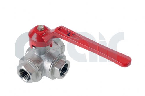 Ball valve - 3 way L & T Bore 1/4