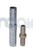 Zinc Plated Steel Barbed Hose Connector  1/4 - 4