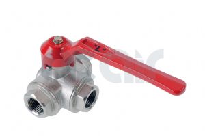 Ball valve - 3 way L & T Bore 1/4