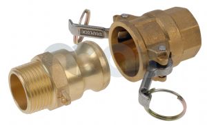 Brass Cam & Groove Couplings 1/2