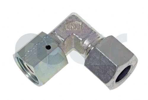 Female Swivel 90 Deg Elbow Coupling Metric DKO