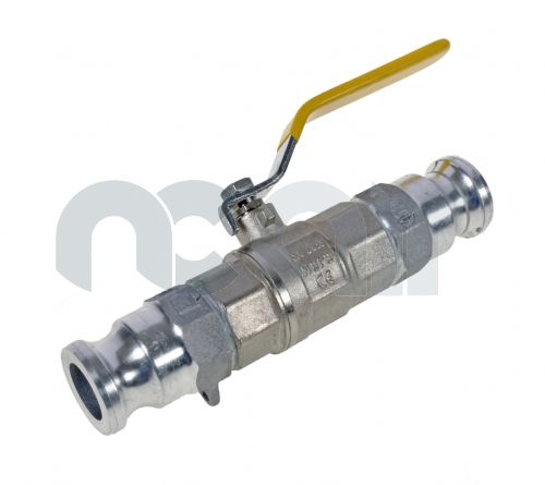 Ball valve/Camlock assembly Aluminium 1/2