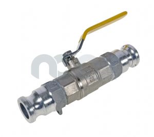 Ball valve/Camlock assembly Aluminium 1/2