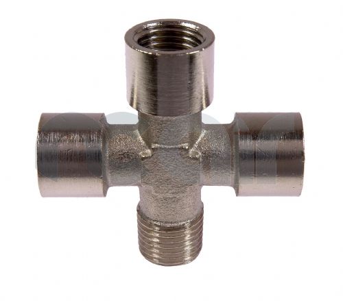 Nickel Plated Brass Male/Female BSP Equal Cross 