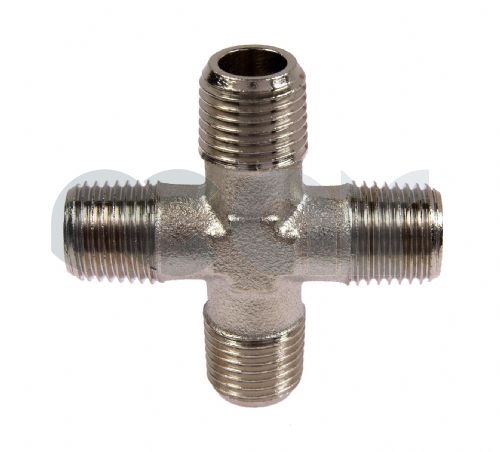 Nickel Plated Brass Male BSP Equal Cross 