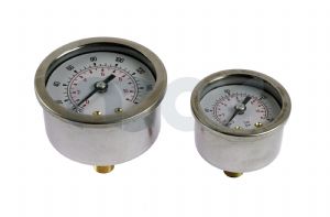 Pressure/Vacuum gauge Stainless steel case dry