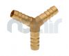 Hose Tail Y - Brass 1/4 - 1/2